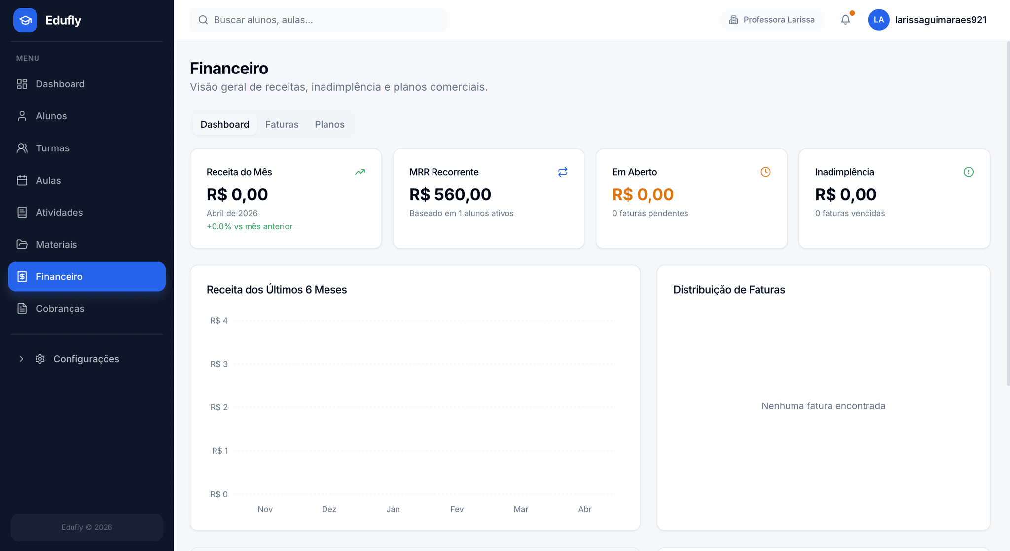 Visão financeira e operação centralizada no Edufly